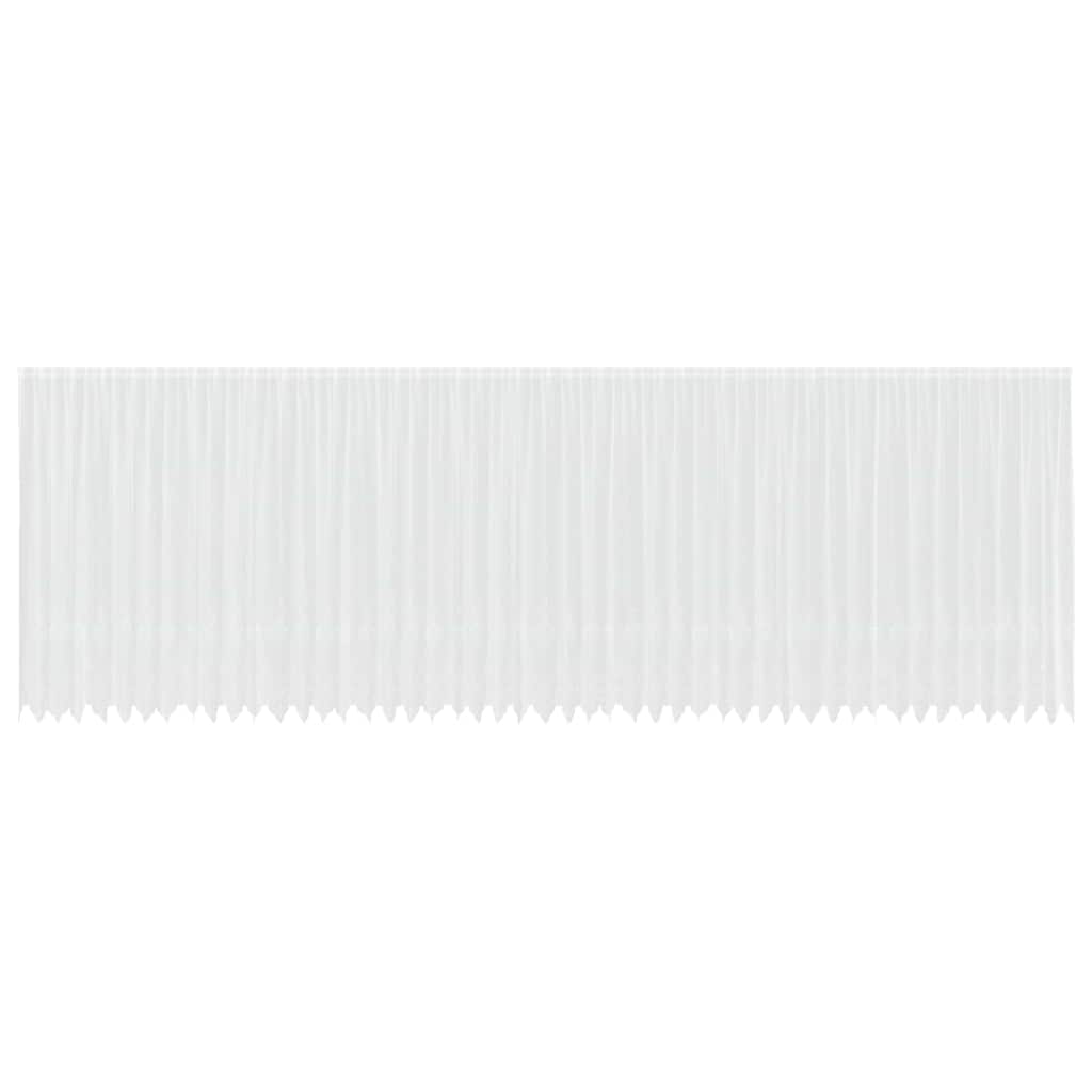 Lace Curtain with Curtains White 1200x245cm Polyester